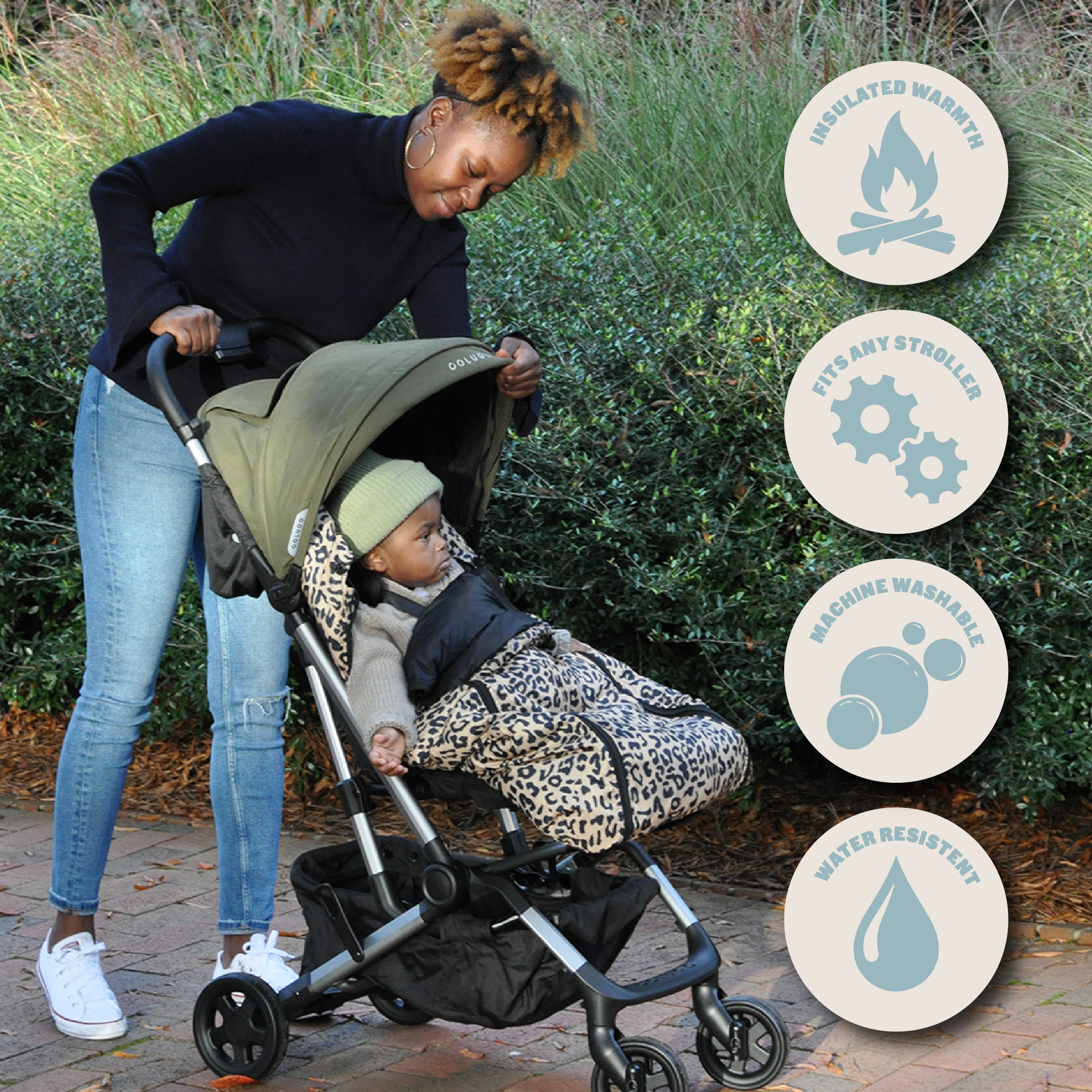 The Compact Stroller+ & Cozy Deluxe Bundle, Cool Grey