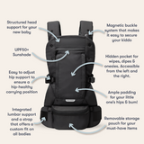 The Compact Stroller+ & The Baby Carrier Bundle, Black