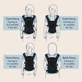 Clip on High Chair & The Baby Carrier Bundle, Black