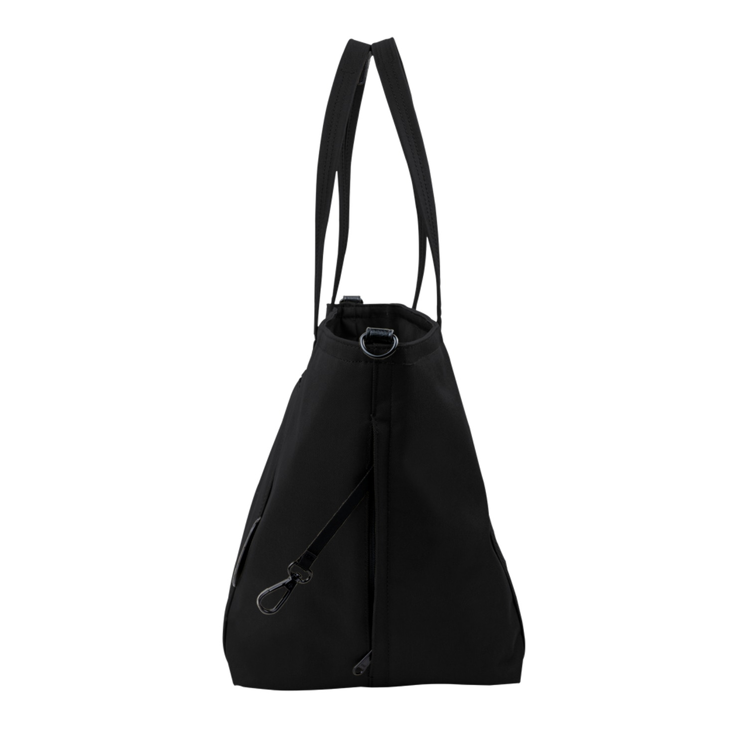 Top-rated Colugo diaper tote in black with detachable bottle holder