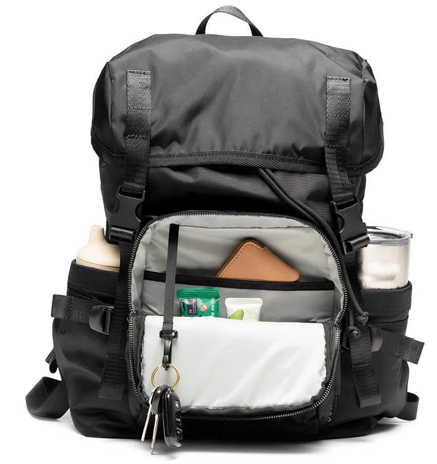 Compact top stroller backpack