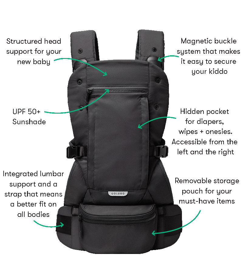 Close-up of The Baby Carrier, Black