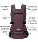 Ergonomically designed The Baby Carrier, Cocoa