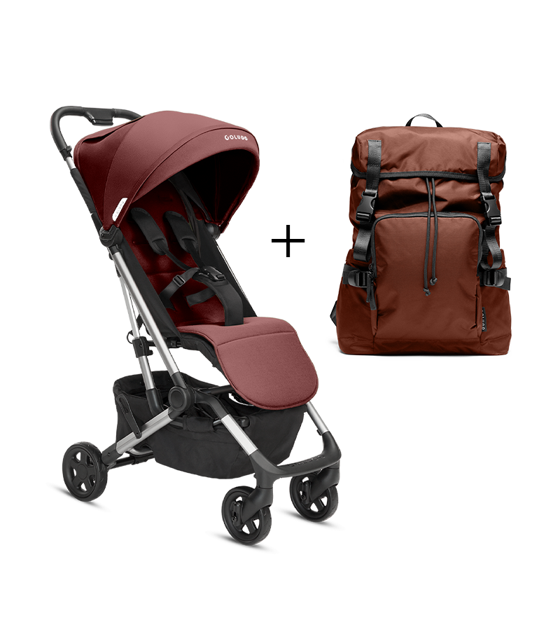 The Compact Stroller and Parent Backpack Bundle, Cocoa