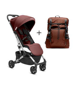 The Compact Stroller and Parent Backpack Bundle, Cocoa