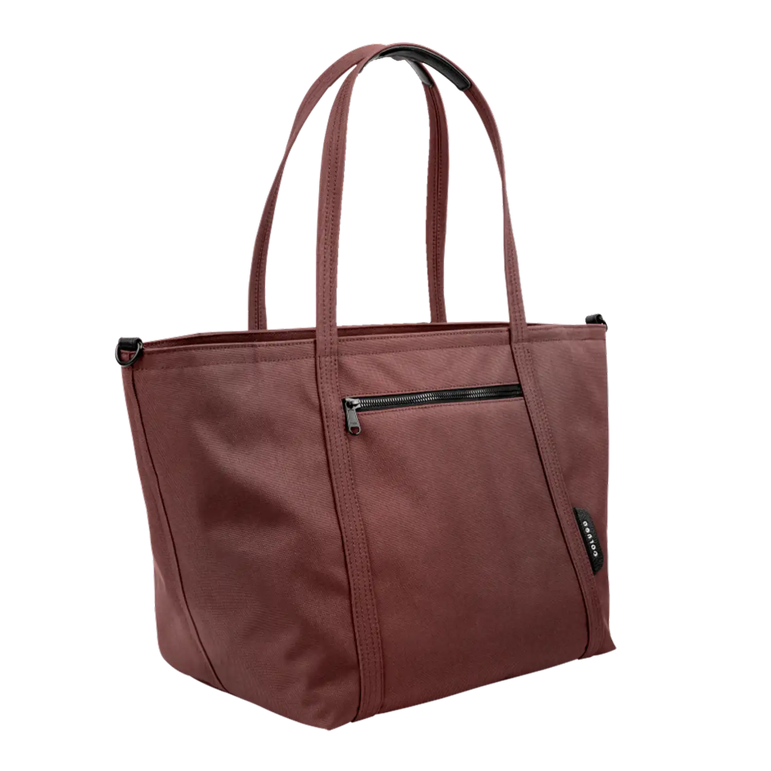 Colugo Cocoa diaper tote showcasing its waterproof and pocket-rich design