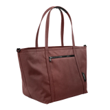 Colugo Cocoa diaper tote showcasing its waterproof and pocket-rich design