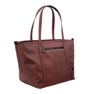 Colugo Cocoa diaper tote showcasing its waterproof and pocket-rich design