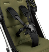 Compact parent backpack and stroller bundle, olive