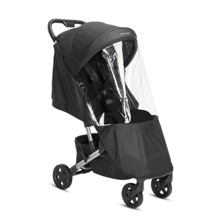 Compact Stroller and Parent Backpack Bundle, Black and Park Icon