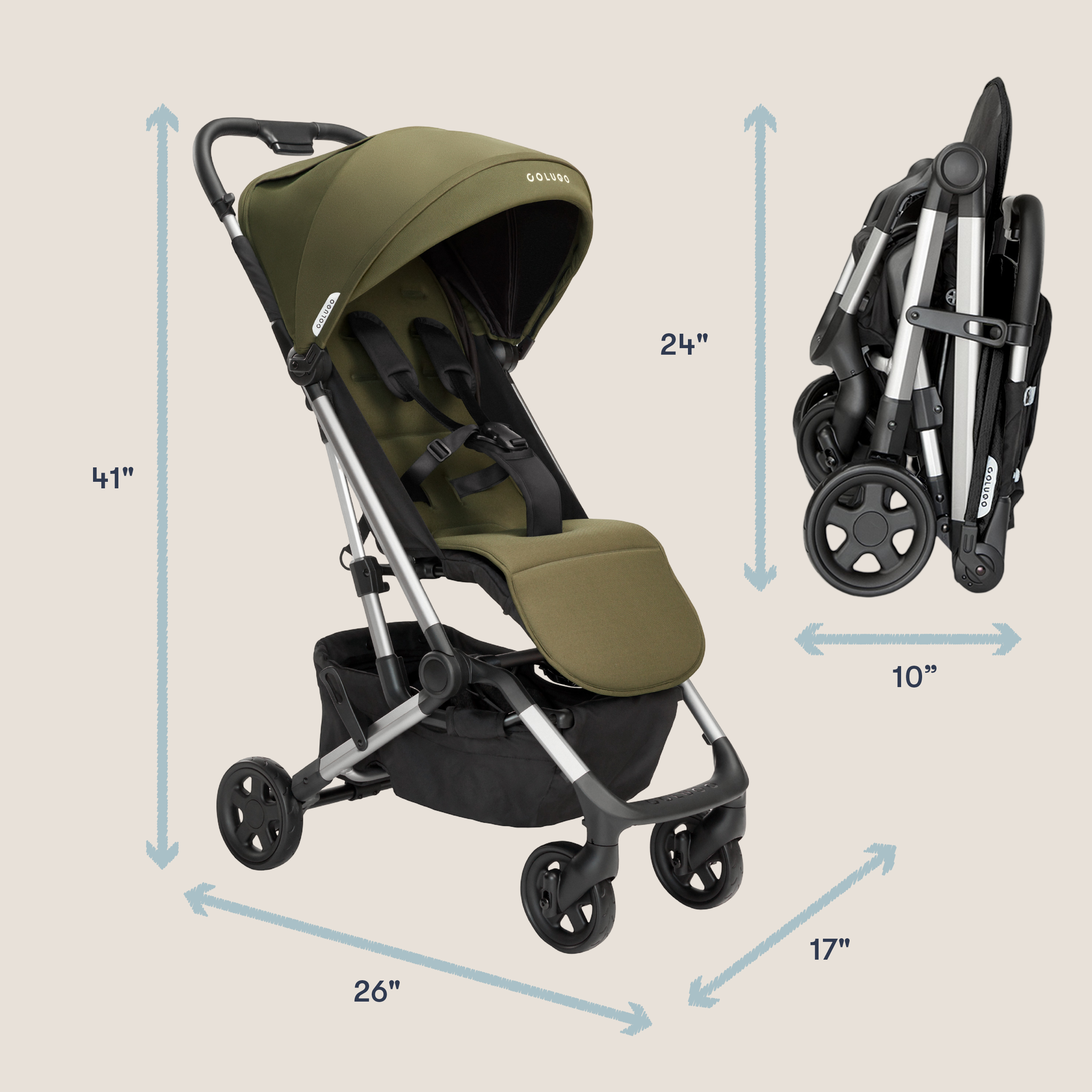 The Compact Stroller, Cool Grey