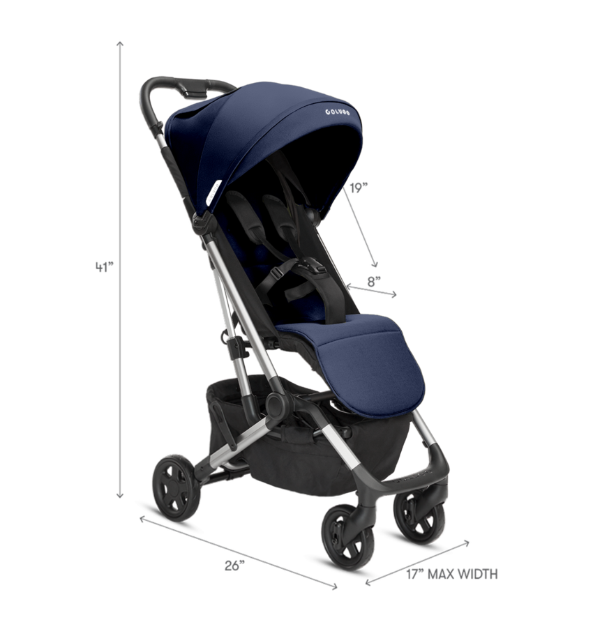 Navy Space-Saving Travel Stroller