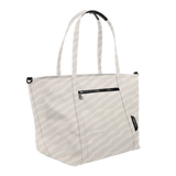 Top-rated Colugo diaper tote in Dune Zebra design with detachable bottle holder