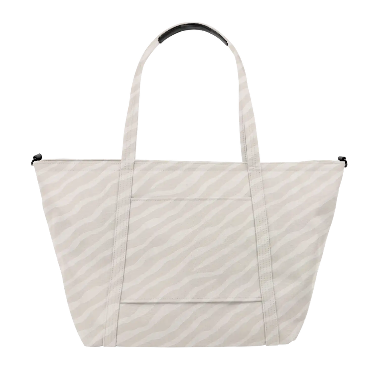 Colugo Dune Zebra diaper tote showcasing its waterproof and pocket-rich design