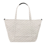 Colugo Dune Zebra diaper tote showcasing its waterproof and pocket-rich design