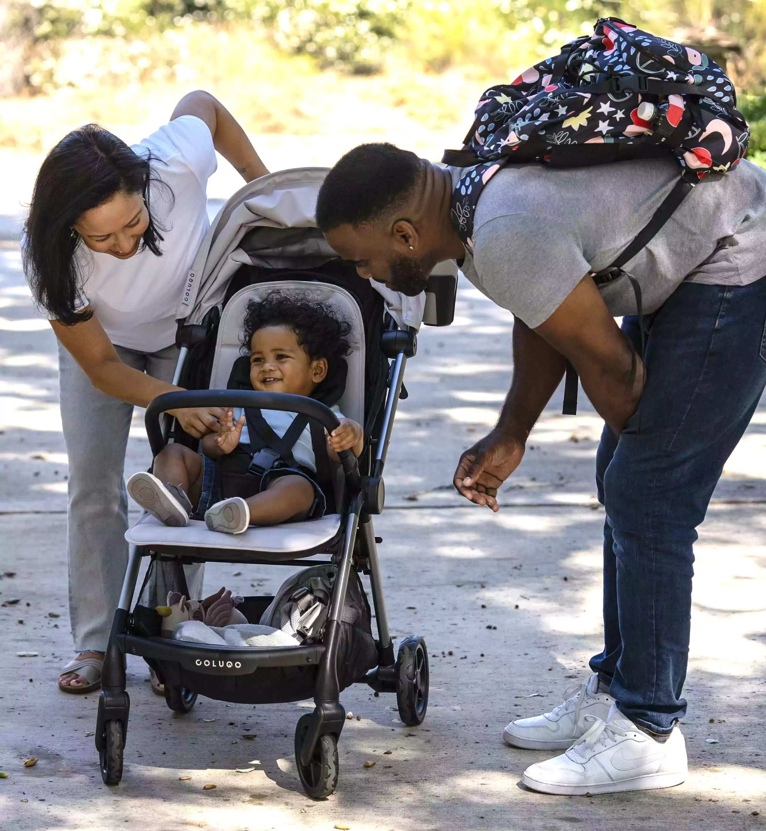 Colugo stroller with signature one-handed fold in Olive