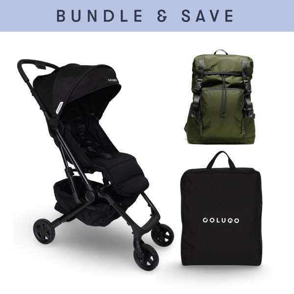 The Compact Stroller+ & The Parent Backpack Bundle, Olive