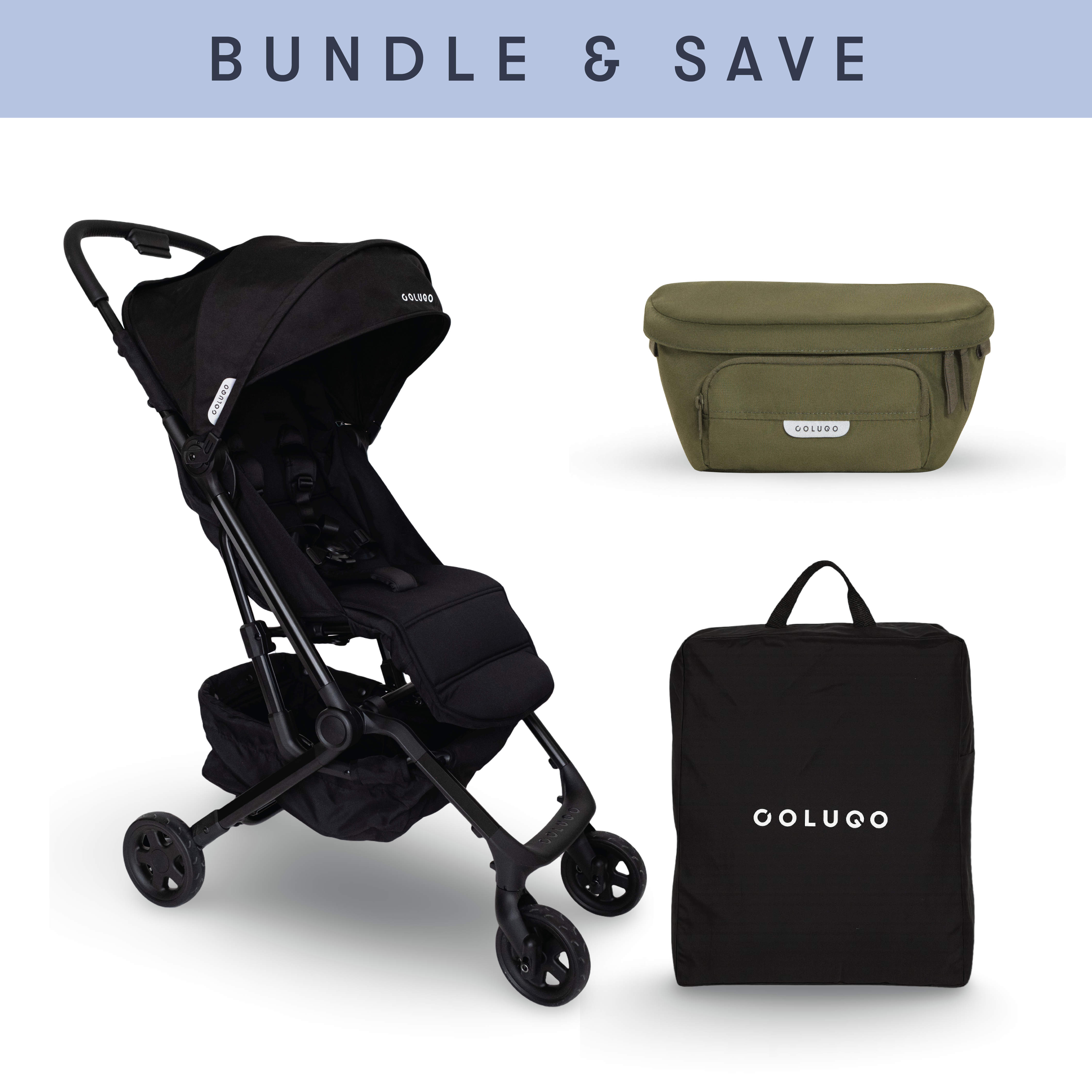 The Compact Stroller+ & On the Go Organizer Bundle, Olive