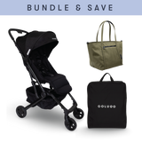 The Compact Stroller+ & The Diaper Tote Bundle, Olive