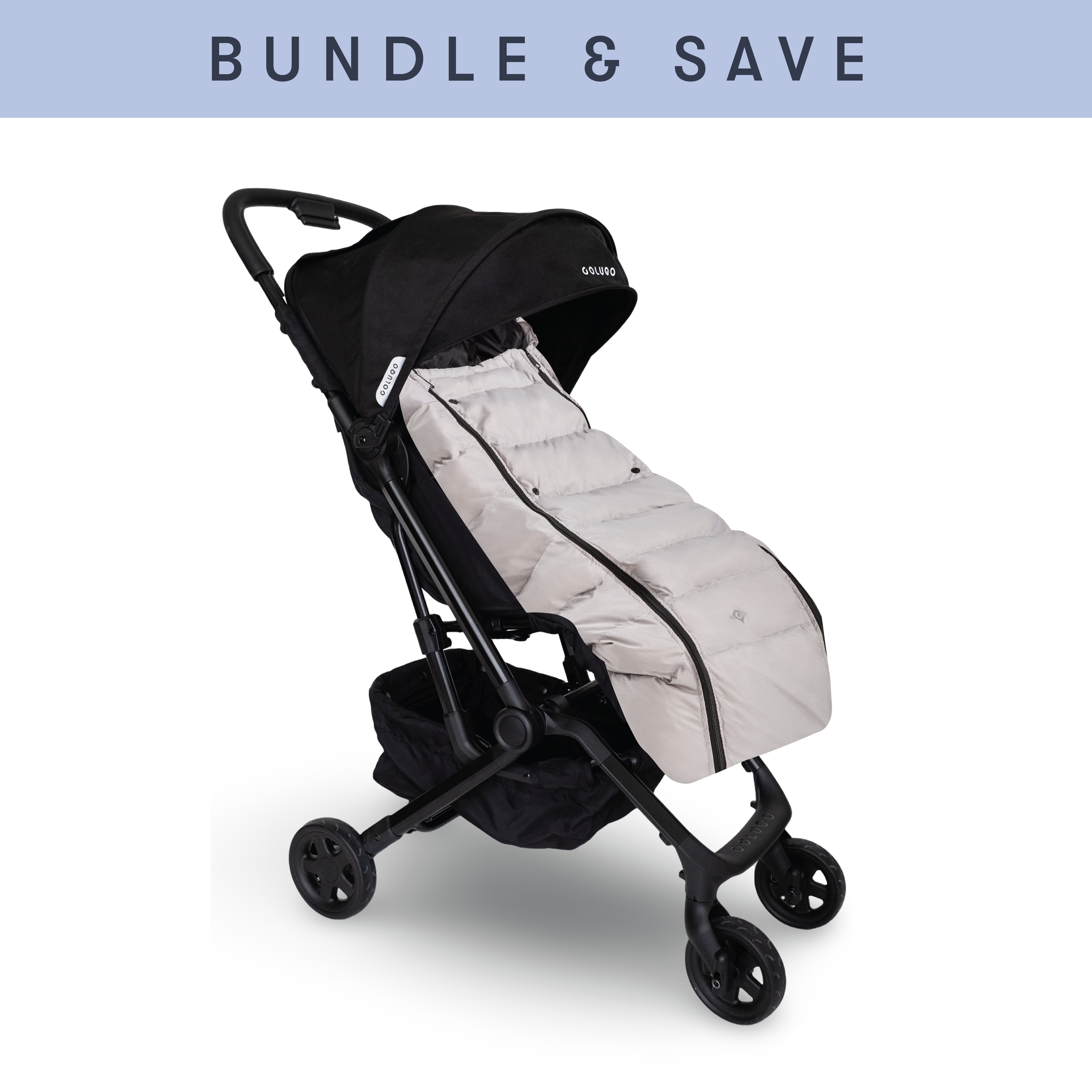 The Compact Stroller+ & The Cozy Bundle, Cool Grey