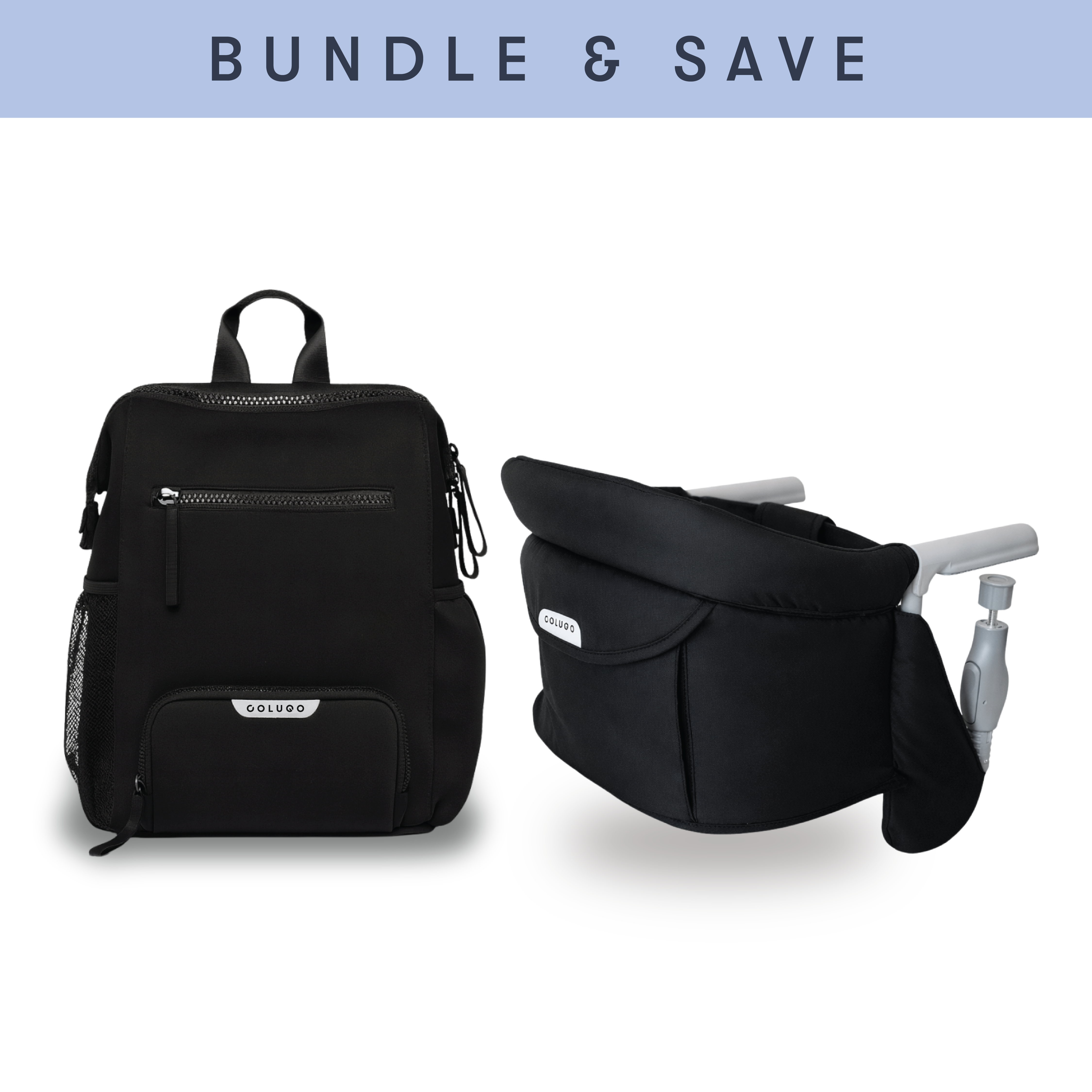 Neoprene Backpack & The Clip on High Chair Bundle