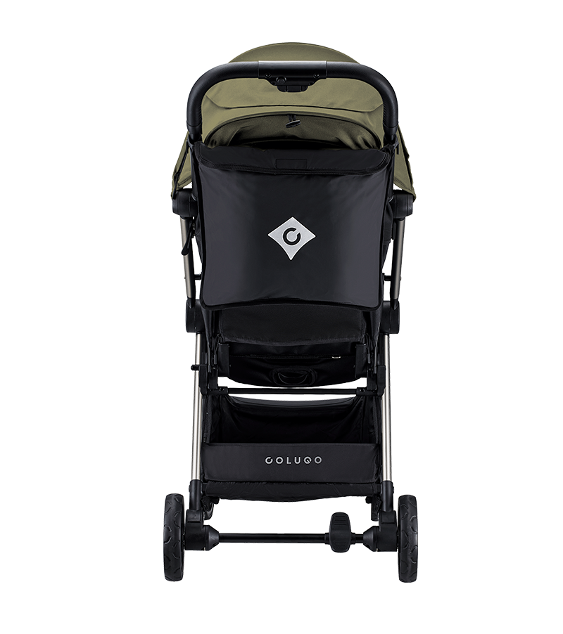 Colugo stroller with two-second fold feature in Olive