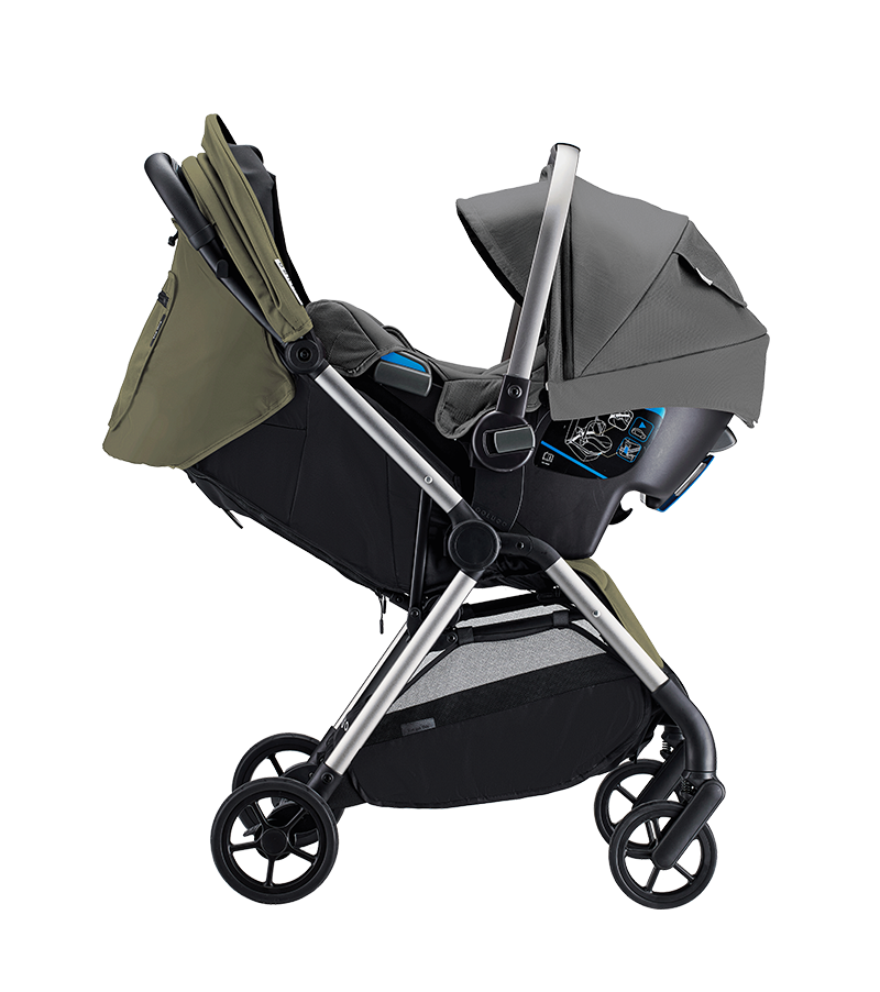 Infant to toddler Olive stroller with adaptors