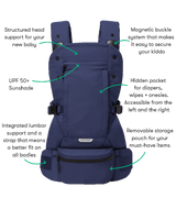 Ergonomically designed The Baby Carrier, Navy