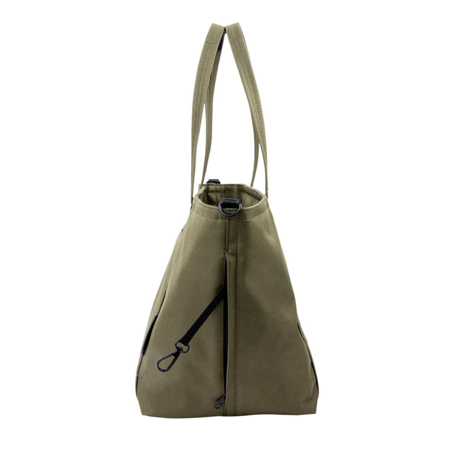 Colugo olive diaper tote showcasing its waterproof and pocket-rich design