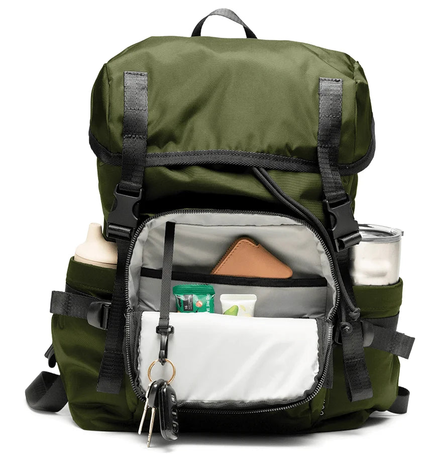 Olive stroller and backpack bundle for parents