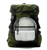 Front pockets of The Parent Backpack, Olive