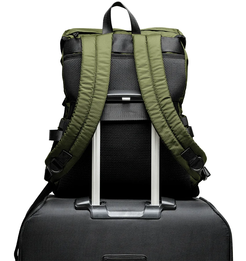 Olive stroller and backpack combo for parents