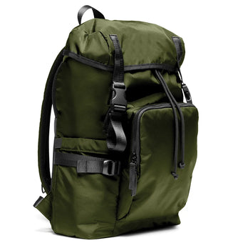 Bundle of compact stroller and olive parent backpack