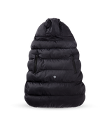 Black Carrier Cozy securely attached to Colugo Baby Carrier