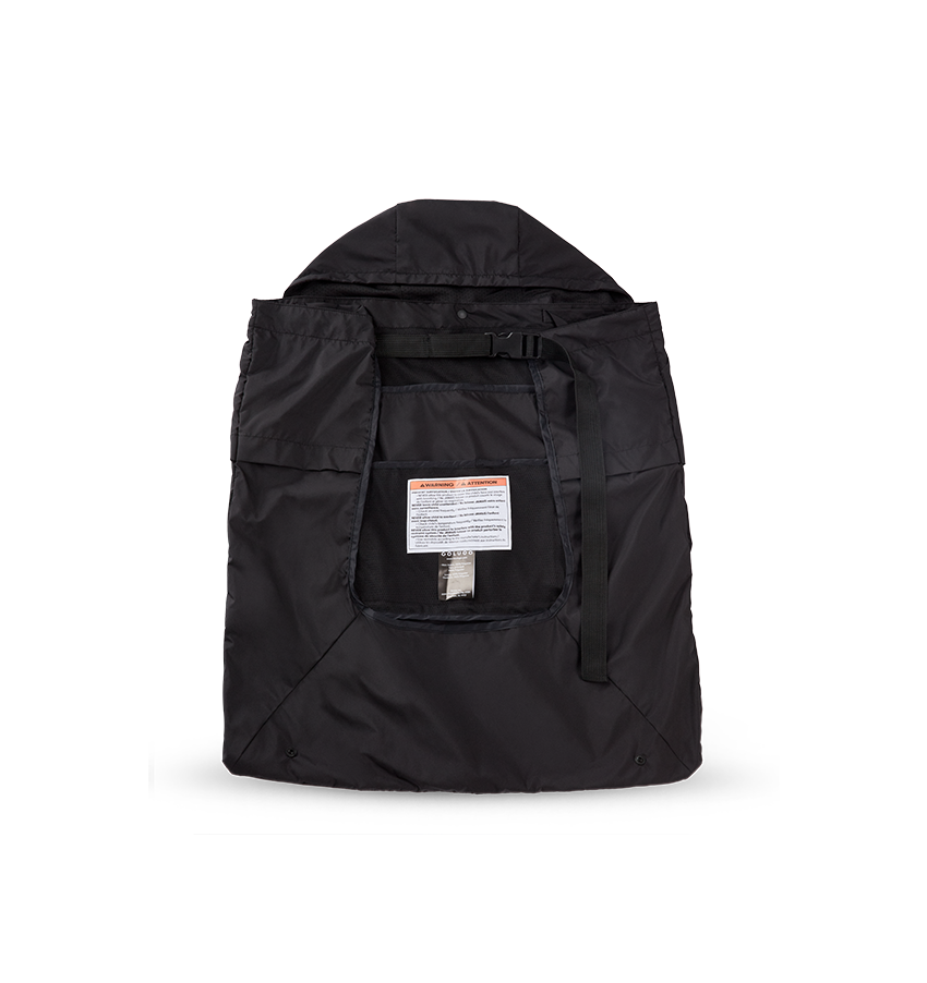 Water-repellent Carrier Mac, Black for rainy days