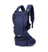 The Baby Carrier, Navy being adjusted for an ideal fit