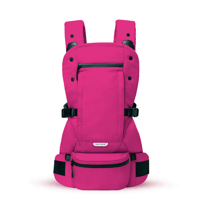 Convenient pockets on The Baby Carrier, Raspberry
