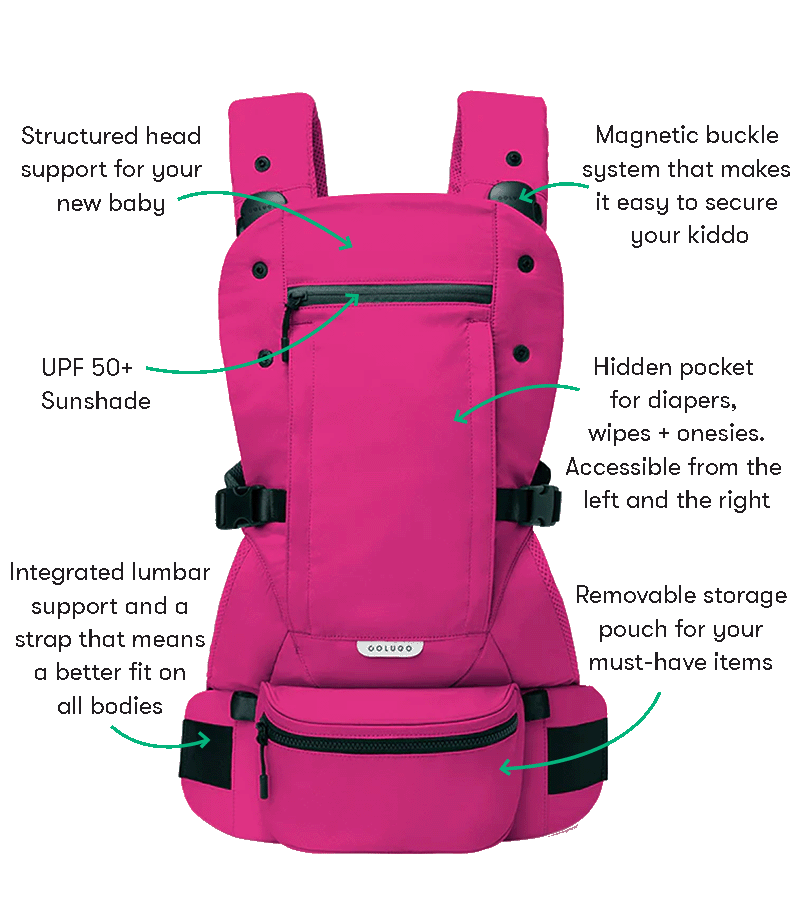 Ergonomically designed The Baby Carrier, Raspberry