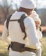 The Baby Carrier, Olive with a baby inside