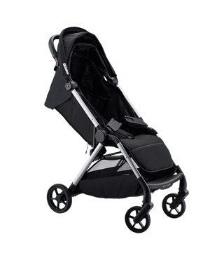 The One Stroller in black with car seat adaptors