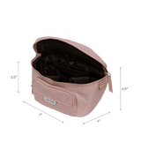Zippered pockets on The On the Go Organizer, Rose Pink