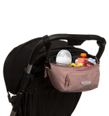 The On the Go Organizer, Rose Pink attached to a Colugo stroller