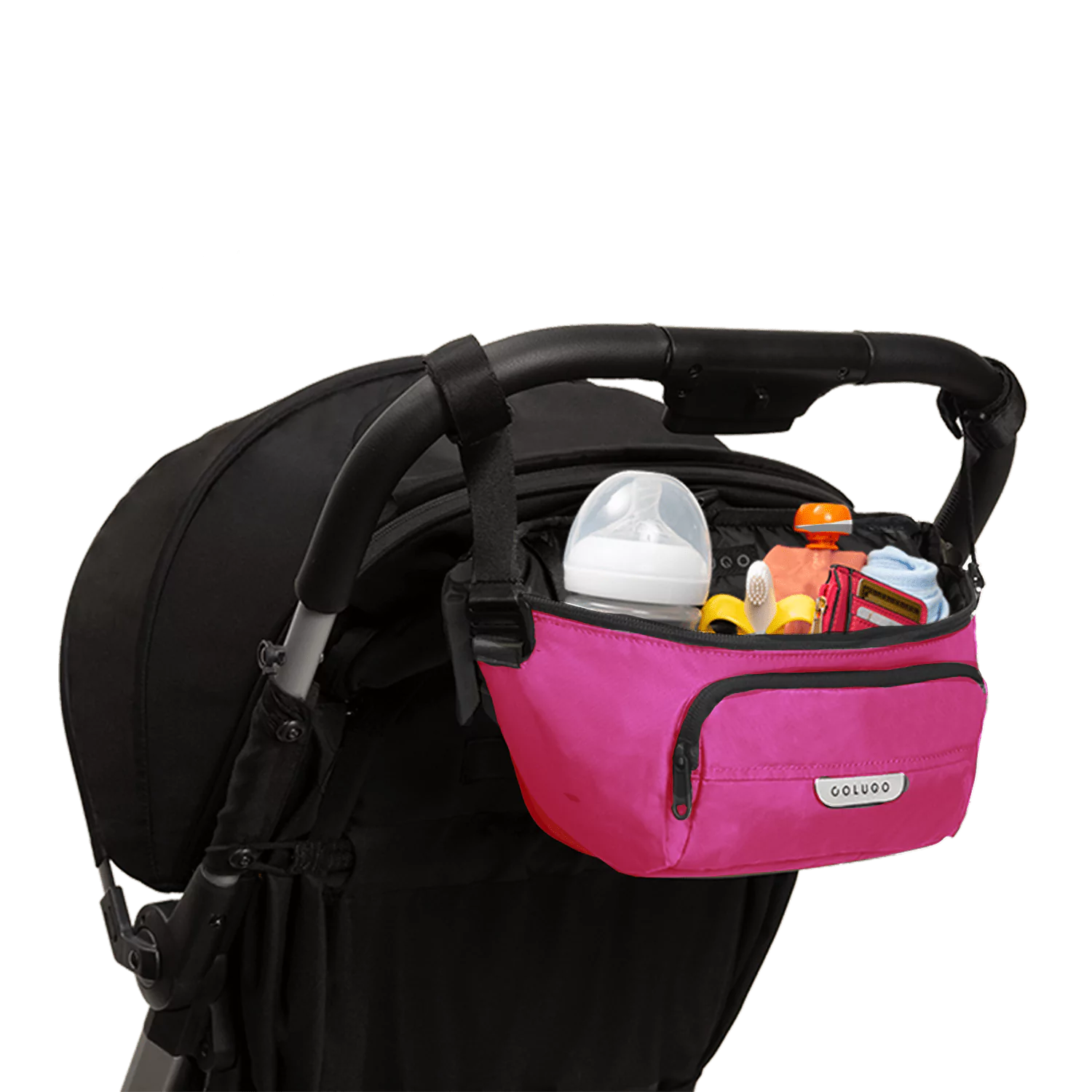 The On the Go Organizer, Raspberry attached to a Colugo stroller