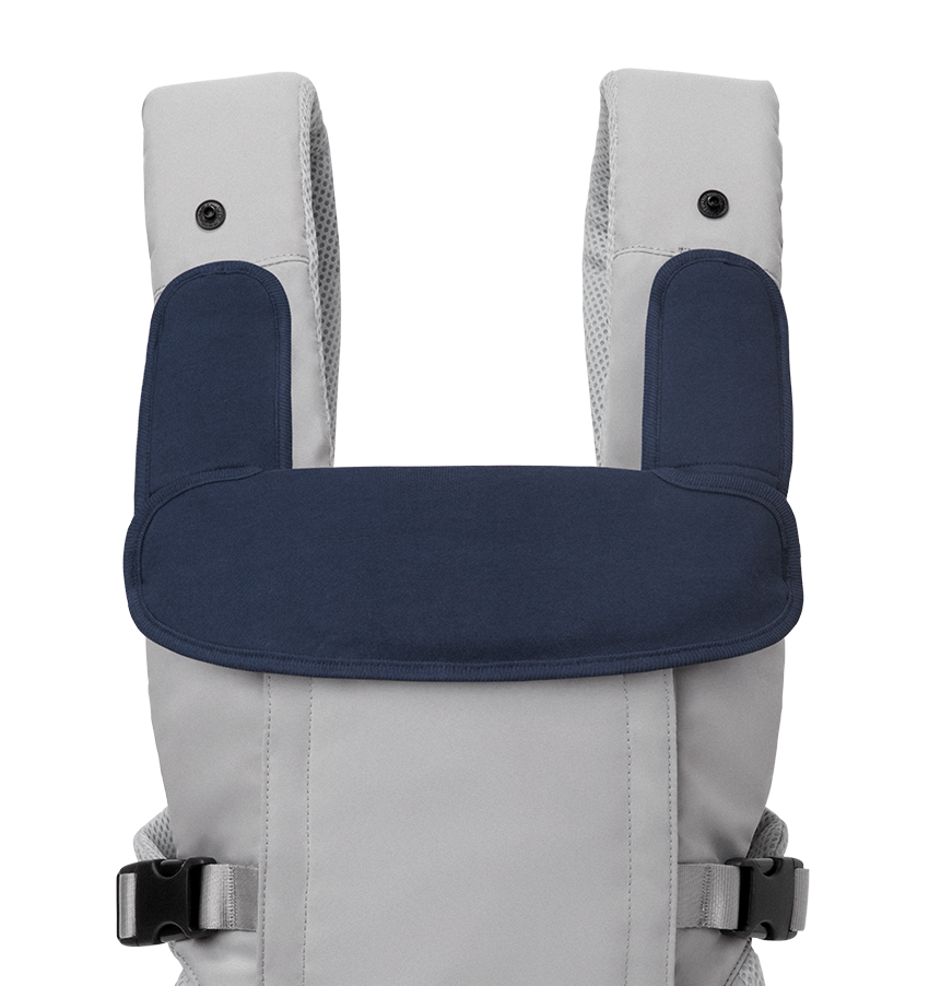 The Drool Pack, Navy on baby carrier